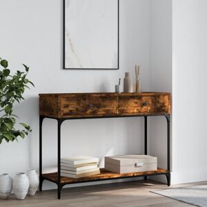 Berkfield Home Console Table Smoked Oak 100x34.5x75 cm Engineered Wood in Brown Brown 100x34.5x75 cm Berkfield Home Console Table Smoked Oak 100x34.5x75 cm Engineered Wood in Brown Brown 100x34.5x75 cm