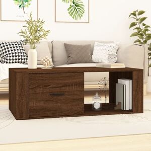 Berkfield Home Coffee Table Brown Oak 100x50.5x35 cm Engineered Wood Brown 100x50.5x35 cm Berkfield Home Coffee Table Brown Oak 100x50.5x35 cm Engineered Wood Brown 100x50.5x35 cm