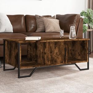 Berkfield Home Coffee Table Smoked Oak 100x51x40 cm Engineered Wood in Brown Size: 100 x 51 x 40 cm Brown 100 x 51 x 40 cm Berkfield Home Coffee Table Smoked Oak 100x51x40 cm Engineered Wood in Brown Size: 100 x 51 x 40 cm Brown 100 x 51 x 40 cm