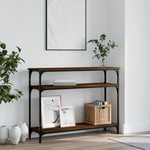 Berkfield Home Console Table Brown Oak 100x29x75 cm Engineered Wood Size: 100 x 29 x 75 cm Brown 100 x 29 x 75 cm Berkfield Home Console Table Brown Oak 100x29x75 cm Engineered Wood Size: 100 x 29 x 75 cm Brown 100 x 29 x 75 cm