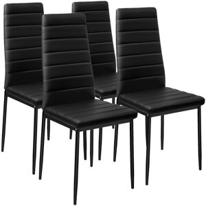 tectake Dining Chairs Thomas in Black Size: 8 Pack Black 8 Pack tectake Dining Chairs Thomas in Black Size: 8 Pack Black 8 Pack