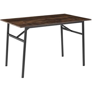 tectake Dining Table Swansea in Brown Brown tectake Dining Table Swansea in Brown Brown