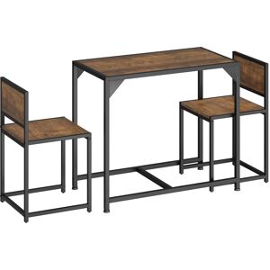 tectake Dining Table & Chairs Milton in Brown Brown tectake Dining Table & Chairs Milton in Brown Brown