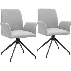 tectake Swivel Chair Daya Set Of 2 Light Grey Size: 2 Pack Light Grey 2 Pack tectake Swivel Chair Daya Set Of 2 Light Grey Size: 2 Pack Light Grey 2 Pack