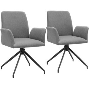 tectake Swivel Chair Daya Set Of 2 Anthracite in Dark Grey Size: 2 Pack Dark Grey 2 Pack tectake Swivel Chair Daya Set Of 2 Anthracite in Dark Grey Size: 2 Pack Dark Grey 2 Pack