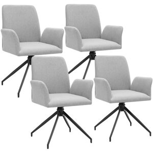 tectake Swivel Chair Daya Set Of 4 Light Grey Size: 4 Pack Light Grey 4 Pack tectake Swivel Chair Daya Set Of 4 Light Grey Size: 4 Pack Light Grey 4 Pack