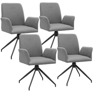 tectake Swivel Chair Daya Set Of 4 Anthracite in Dark Grey Size: 4 Pack Dark Grey 4 Pack tectake Swivel Chair Daya Set Of 4 Anthracite in Dark Grey Size: 4 Pack Dark Grey 4 Pack