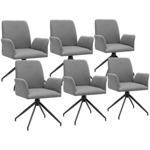 tectake Swivel Chair Daya Set Of 6 Anthracite in Dark Grey Size: 6 Pack Dark Grey 6 Pack tectake Swivel Chair Daya Set Of 6 Anthracite in Dark Grey Size: 6 Pack Dark Grey 6 Pack