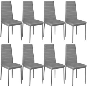 tectake Dining Chairs Thomas in Grey Size: 4 Pack Grey 4 Pack tectake Dining Chairs Thomas in Grey Size: 4 Pack Grey 4 Pack