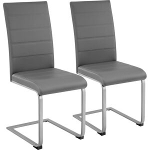 tectake Dining Chairs Bettina Set Of 4 White in Grey Size: 4 Pack Grey 4 Pack tectake Dining Chairs Bettina Set Of 4 White in Grey Size: 4 Pack Grey 4 Pack