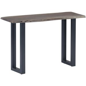 Berkfield Home Console Table Grey 115x35x76 cm Solid Aacia Wood & Iron Size: 115 x 35 x 76 cm Grey 115 x 35 x 76 cm Berkfield Home Console Table Grey 115x35x76 cm Solid Aacia Wood & Iron Size: 115 x 35 x 76 cm Grey 115 x 35 x 76 cm