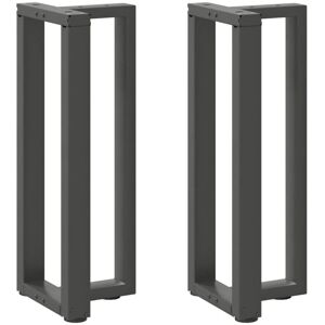 Berkfield Home Console Table Legs T-Shaped 2 pcs Anthracite 25x28x(72-73) cm Steel in Black Black Berkfield Home Console Table Legs T-Shaped 2 pcs Anthracite 25x28x(72-73) cm Steel in Black Black