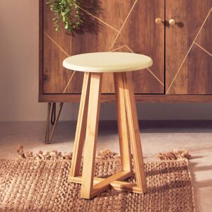 Orsina Stable Blue & Natural Bamboo Round Stool, Industrial Bar Stool For Breakfast, Robust Breakfast Stool in Green Green Orsina Stable Blue & Natural Bamboo Round Stool, Industrial Bar Stool For Breakfast, Robust Breakfast Stool in Green Green