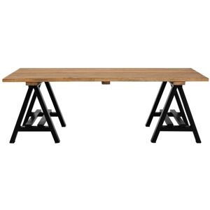 Orsina Pine Wood & Iron Coffee Table, Modern Rustic Centerpiece, Black Finish A-Frame Accent Table For Outdoor Patio in Natural Natural Orsina Pine Wood & Iron Coffee Table, Modern Rustic Centerpiece, Black Finish A-Frame Accent Table For Outdoor Patio in Natural Natural