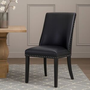 Cowboy Ring Back Black Leather Effect Dining Chair - Dining Chair Cowboy Ring Back Black Leather Effect Dining Chair - Dining Chair