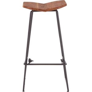 Orsina Industrial Bar Stool With Decorative Bird Accents, Metal Stool With Elm Wood Seat, Ideal For Everyday Use in Natural Natural Orsina Industrial Bar Stool With Decorative Bird Accents, Metal Stool With Elm Wood Seat, Ideal For Everyday Use in Natural Natural