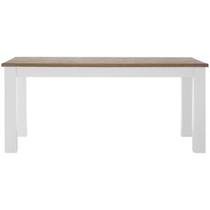 Orsina Oak Top White Dining Table, Geometric 4 Legs Dining Room Table for Home, Oak Dining Table with Brown top White Orsina Oak Top White Dining Table, Geometric 4 Legs Dining Room Table for Home, Oak Dining Table with Brown top White