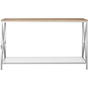 Orsina Sleek Console Table, Modern Design Hallway Table For Hallway, Distinctive Sofa Table For Livingroom in Silver Silver Orsina Sleek Console Table, Modern Design Hallway Table For Hallway, Distinctive Sofa Table For Livingroom in Silver Silver