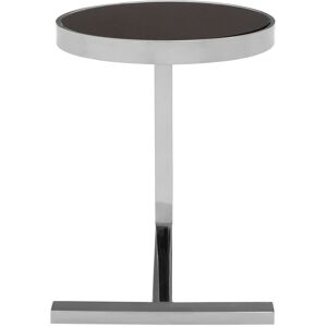 Mesilla Silver Steel T-Shaped Modern Side Table - Side Table Mesilla Silver Steel T-Shaped Modern Side Table - Side Table