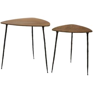Orsina Stylish Set Of 2 Nesting Side Tables, Functional Small Table For Livingroom, Versatile Side Table By Couch in Brown Brown Orsina Stylish Set Of 2 Nesting Side Tables, Functional Small Table For Livingroom, Versatile Side Table By Couch in Brown Brown
