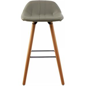 Premier Housewares Grey Faux Leather Bar Stool - Bar Stool Premier Housewares Grey Faux Leather Bar Stool - Bar Stool