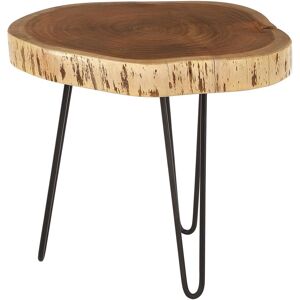 Orsina Sturdy Tripod Base Side Table For Dining Area, Stylish Lounge Table For Livingroom, Modern Metal Side Table in Brown Brown Orsina Sturdy Tripod Base Side Table For Dining Area, Stylish Lounge Table For Livingroom, Modern Metal Side Table in Brown Brown