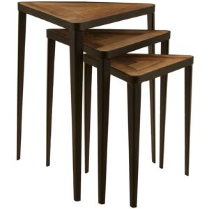 Orsina Set Of 3 Triangular Tables, Luxe Bedside Tables, Wooden Triangular Accent Tables For Outdoor Patio, Side Tables in Dark Brown Dark Brown Orsina Set Of 3 Triangular Tables, Luxe Bedside Tables, Wooden Triangular Accent Tables For Outdoor Patio, Side Tables in Dark Brown Dark Brown