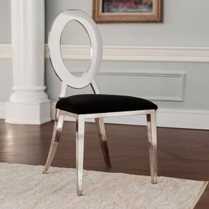 Yasmin Model Black Velvet Steel Chair - Chair Yasmin Model Black Velvet Steel Chair - Chair