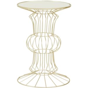Premier Housewares Yaxi Gold Side Table - Side Table Premier Housewares Yaxi Gold Side Table - Side Table