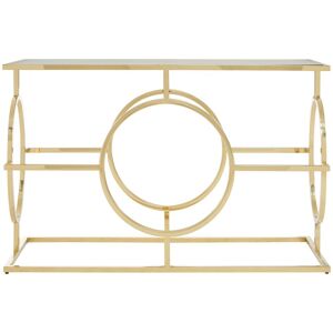Orsina Elegant Metallic Console Table, Luxe Gold Finish Decorative Table, Modern Spacious Storage Table For Kitchen Gold Orsina Elegant Metallic Console Table, Luxe Gold Finish Decorative Table, Modern Spacious Storage Table For Kitchen Gold