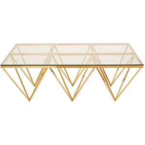 Orsina Unique Design Gold Finish Spike Legs Coffee Table, Durable Decorative Table, Sleek Display Coffee Table Gold Orsina Unique Design Gold Finish Spike Legs Coffee Table, Durable Decorative Table, Sleek Display Coffee Table Gold