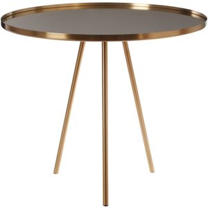 Roswell Gold Side Table - Iron & Mirrored Glass Roswell Gold Side Table - Iron & Mirrored Glass