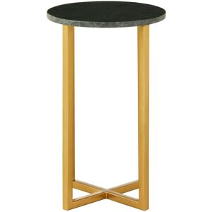 Orsina Small Marble & Iron Side Table, Nesting Table With Intersecting Iron Base, Metallic Small Table, Accent Table in Gold Gold Orsina Small Marble & Iron Side Table, Nesting Table With Intersecting Iron Base, Metallic Small Table, Accent Table in Gold Gold