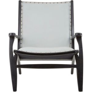 Orsina Grey Leather & Teak Wood Lounge Chair, Modern Accent Chair, Comfy Arm Chair For Outdoor Spaces, Reading Chair Grey Orsina Grey Leather & Teak Wood Lounge Chair, Modern Accent Chair, Comfy Arm Chair For Outdoor Spaces, Reading Chair Grey