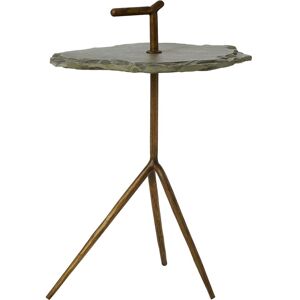 Orsina Unique Grey Stone Top Side Table, Natural Design Round Side Table, Durable Constructed Small Side Table Grey Orsina Unique Grey Stone Top Side Table, Natural Design Round Side Table, Durable Constructed Small Side Table Grey