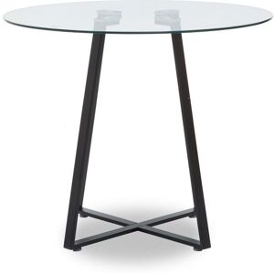 Orsina Sturdy Round Gold Finish Dining Table, Modern Table For Entertaining Guests, Minimalist Open Base Table in Black Black Orsina Sturdy Round Gold Finish Dining Table, Modern Table For Entertaining Guests, Minimalist Open Base Table in Black Black