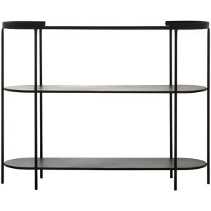 Orsina Console Table, Black Console Table with Glass Top, Glass & Metal Console Table, Three Tier Hallway Table Black Orsina Console Table, Black Console Table with Glass Top, Glass & Metal Console Table, Three Tier Hallway Table Black