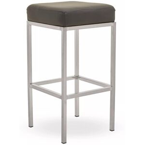 Orsina Baina Dark Grey & Chrome Finish Bar Stool Grey Orsina Baina Dark Grey & Chrome Finish Bar Stool Grey