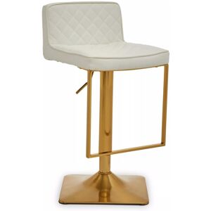 Orsina Stable Dark Grey & Chrome Square Base Bar Stool, Modern Stool For Breakfast, Robust Bar Stool For Kitchen in White White Orsina Stable Dark Grey & Chrome Square Base Bar Stool, Modern Stool For Breakfast, Robust Bar Stool For Kitchen in White White