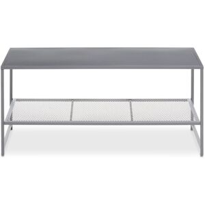 Orsina Convenient Black Metal Coffee Table, Sleek Coffee Table For Livingroom, Industrial Design Decorative Table in Grey Grey Orsina Convenient Black Metal Coffee Table, Sleek Coffee Table For Livingroom, Industrial Design Decorative Table in Grey Grey
