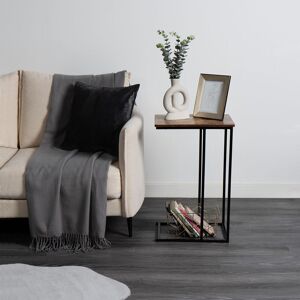 OHS C Shape Table Side End Living Room Furniture Bedside Nightstand in Dark Brown Dark Brown OHS C Shape Table Side End Living Room Furniture Bedside Nightstand in Dark Brown Dark Brown