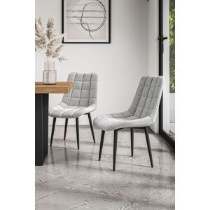 More4Homes Set of 4 Nova Modern Velvet Dining Chair Padded Seat Metal Legs in Grey Grey More4Homes Set of 4 Nova Modern Velvet Dining Chair Padded Seat Metal Legs in Grey Grey