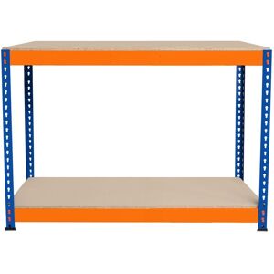 Monstershop S-Rax 2 Tier Workbench - 120cm x 45cm x 90cm in Orange Size: 120 cm x 45 cm x 90 cm Orange 120 cm x 45 cm x 90 cm Monstershop S-Rax 2 Tier Workbench - 120cm x 45cm x 90cm in Orange Size: 120 cm x 45 cm x 90 cm Orange 120 cm x 45 cm x 90 cm