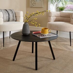 Home Source Caribou Solid Mango Wood Coffee Table Unit in Black Black Home Source Caribou Solid Mango Wood Coffee Table Unit in Black Black