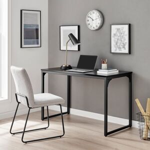 FurnitureboxUK Kendrick 120cm Melamine Coated Home Office Computer Desk with Black Legs Black FurnitureboxUK Kendrick 120cm Melamine Coated Home Office Computer Desk with Black Legs Black
