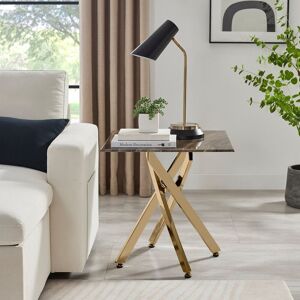 FurnitureboxUK Leonardo Square Marble Effect Glass Top Side Table With Gold Metal Starburst Legs in Grey Grey FurnitureboxUK Leonardo Square Marble Effect Glass Top Side Table With Gold Metal Starburst Legs in Grey Grey