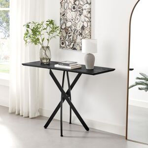 FurnitureboxUK Leonardo Black Wood Veneer Console Table in Brown Brown FurnitureboxUK Leonardo Black Wood Veneer Console Table in Brown Brown