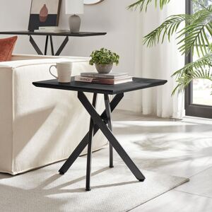 FurnitureboxUK Leonardo Square Black Wood Veneer Side Table Black FurnitureboxUK Leonardo Square Black Wood Veneer Side Table Black