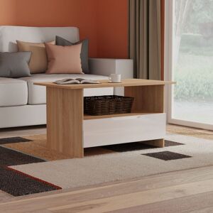 Ready Assembled 2 U Lucca Bottom Drawer Coffee Table (Ready Assembled) in Light Oak Size: Medium Light Oak Medium Ready Assembled 2 U Lucca Bottom Drawer Coffee Table (Ready Assembled) in Light Oak Size: Medium Light Oak Medium