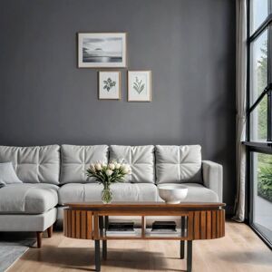 IH Design Carney Mango Wood Slatted Rectangular Coffee Table in Brown Brown IH Design Carney Mango Wood Slatted Rectangular Coffee Table in Brown Brown